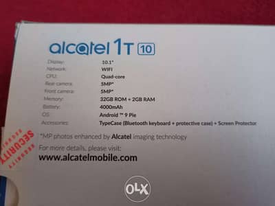 Alcatel 1T 10 inches Tablet. Like new. Excellent for office work. 6