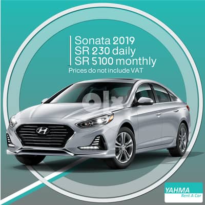 Hyundai Sonata 2019 for rent - Free Delivery for monthly rental 0