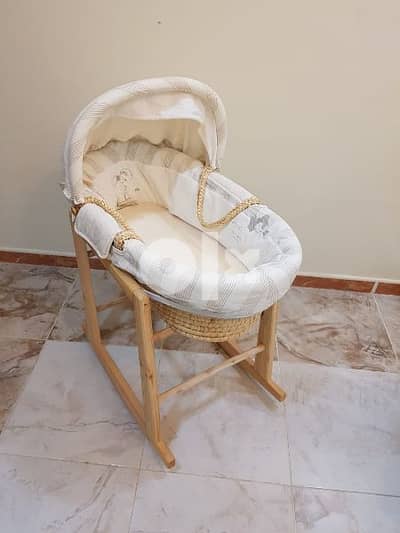 Baby Bed with Wooden Stand by Mamas and Papas 0