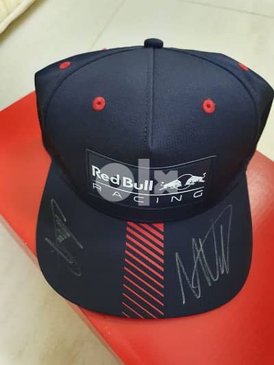 Max Verstappen & Sergio Perez Signed Formula 1 Red Bull Cap 1