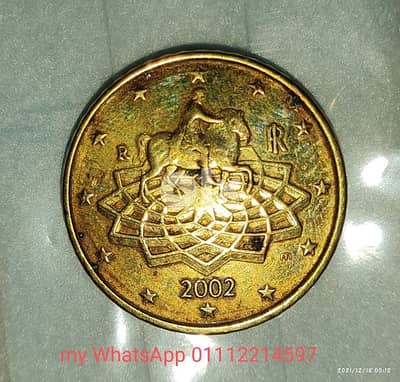 50 cent euro Italian 2002 2