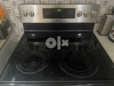 GE Electric oven فرن كهربائي stainless steel 5 warming عيون 2