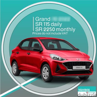 Hyundai Grand i10 sedan for rent - Free Delivery for Monthly Rental 0