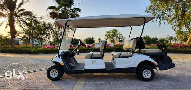 CustomCarts. Org عربة جولف White Yamaha RDX Electric 6 Seater Golf Car 0